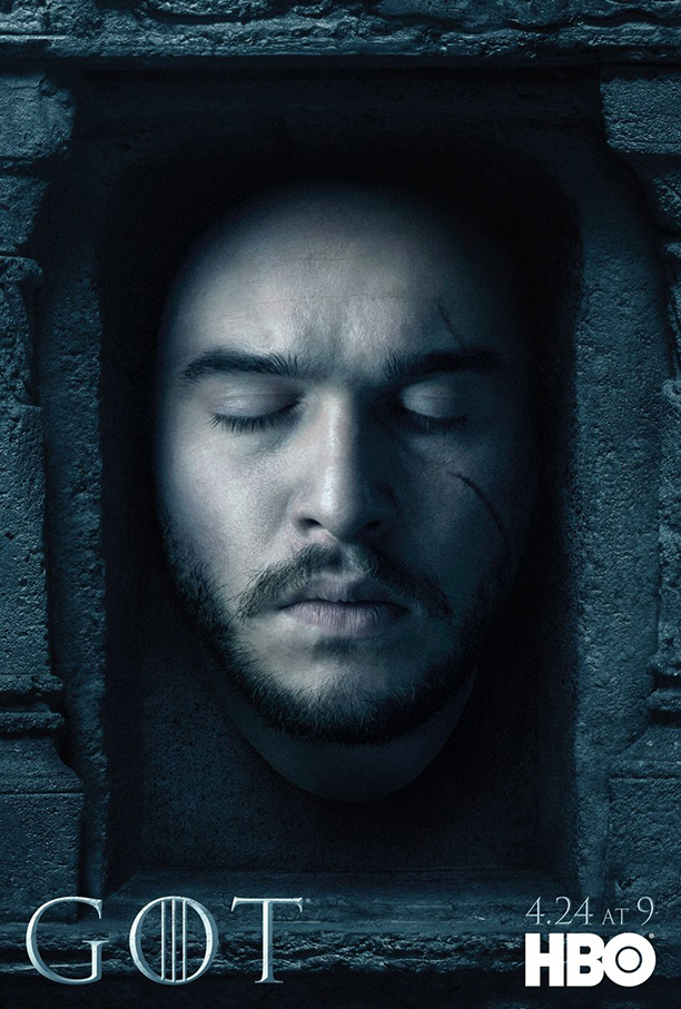 Jon Snow Alt GoT Character Posters Hall of Faces Blue