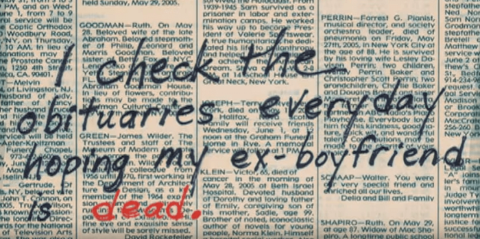 check obituaries everyday exbf dead (comp) PostSecret Video thumbnail